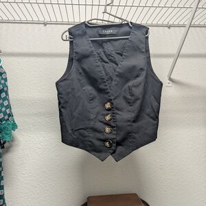 CAARA Women's Black Button Down Vest